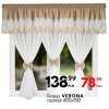 Firana z lambrekinem, ozdobnym haftem i kokardkami 400 × 150 cm - Nelli.pl
